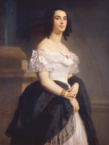 unknow artist Portrait of Adele Hugo (1803-1868)